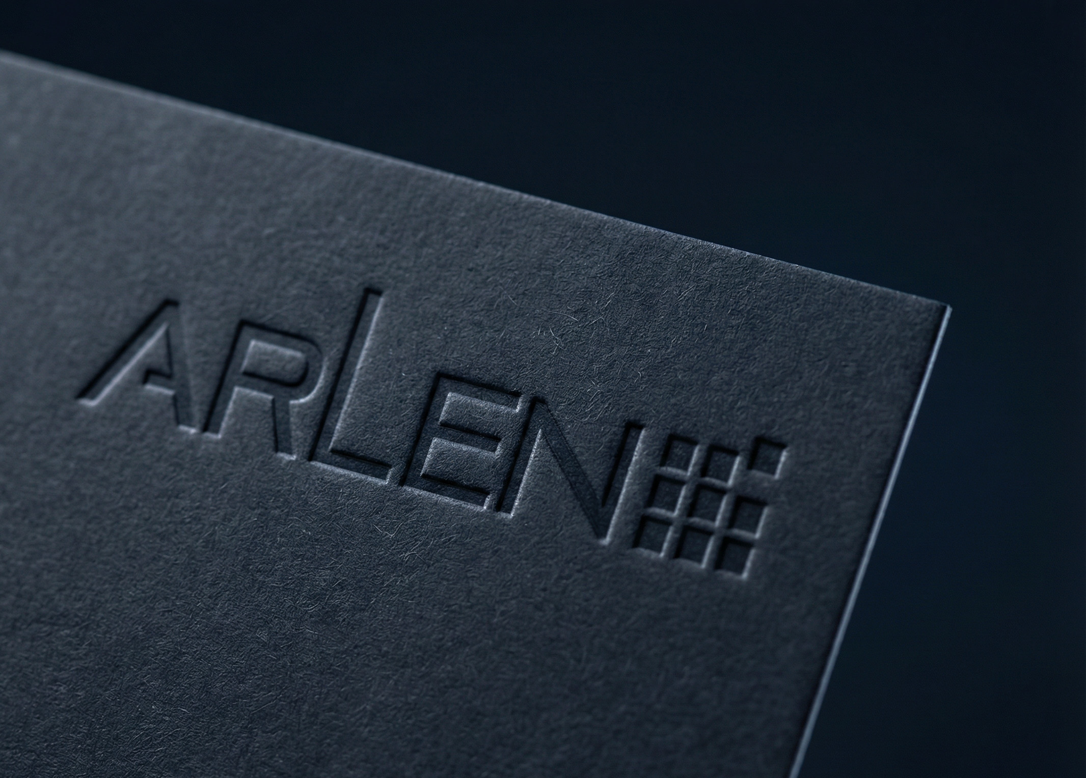 Premium Visitenkarte mit Prägung – Mockup